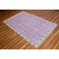 thumbnail image 1 of Casavani - 2'6"x8' Handwoven Cotton Block Printed Rugs Purple Cotton Area Runner Rugs for Kitchen, 1 of 7