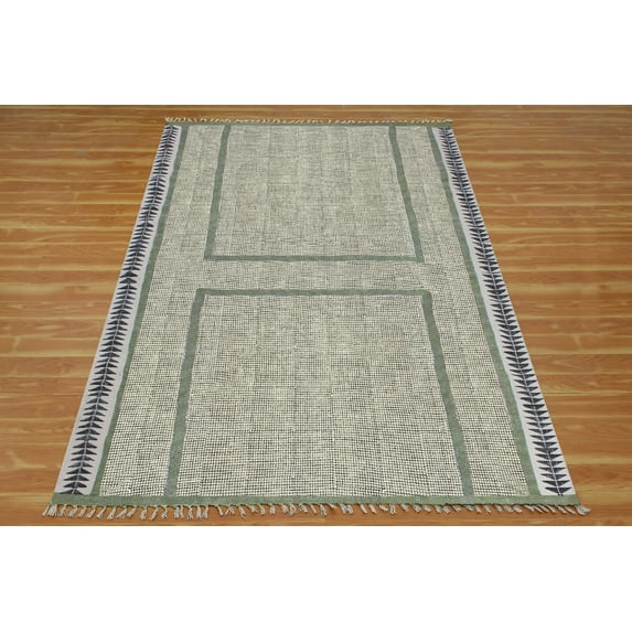 Casavani - 3'x20' Casavani Handmade Green Cotton Runner Rug Area Rugs for Farmhouse Hallway