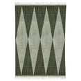 thumbnail image 1 of Casavani - 3'x5' Handblock Printed Green Cotton Dhurrie Area Rugs for Entrance & Kitchen, 1 of 7