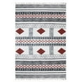 thumbnail image 1 of Casavani - 5'x8' Area Rugs for Living Room & Dining Room Handblock Printed Brown Cotton Dhurrie, 1 of 6