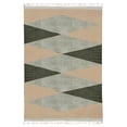 thumbnail image 1 of Casavani - 8'x11' Handblock Printed Green Cotton Dhurrie Moroccan Area Rugs for Bedroom & Dining Room, 1 of 7