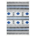 thumbnail image 1 of Casavani - 9'x9' Handblock Printed Blue Cotton Dhurrie Moroccan Square Area Rugs for Dining Room, 1 of 6