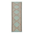 thumbnail image 1 of Casavani Blue Cotton Dhurrie Traditional Carpet Garden Yoga Kilim 4x15 feet, 1 of 5