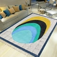 thumbnail image 1 of Casavani Boho Indoor Home Office Decor Carpet, Blue 5x10 feet, 1 of 6
