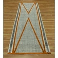 thumbnail image 1 of Casavani Cotton Block Printed Runner Area Rug For Hallway Stair Home Decor Kilim, Orange 5x10 feet, 1 of 6