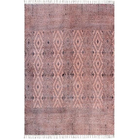 Casavani Cotton Custom Area Rug Kitchen Mat, Brown 7x10 ft