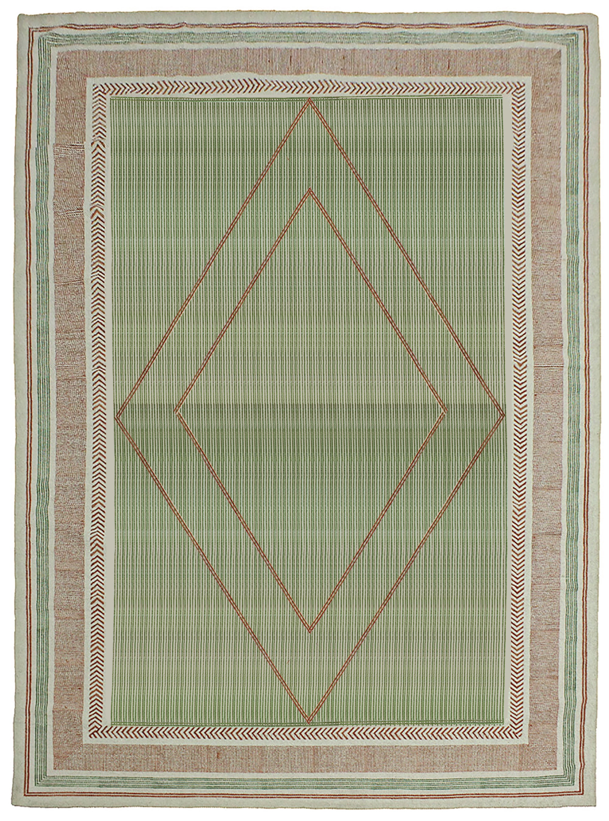 Casavani Cotton Geometric Green Area Rugs 3'x10' Runner Area Rugs for ...
