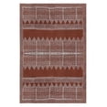 thumbnail image 1 of Casavani Cotton Handblock Printed Dhurrie Brown Living Room Floor Carpets Square Outdoor Rug 8x8 feet, 1 of 5