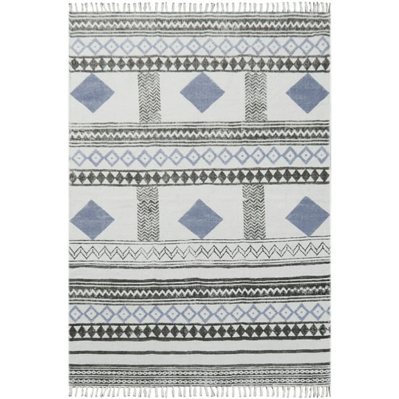 Casavani Dining Room Rug Outdoor Patio Rug,Black 2x3 feet