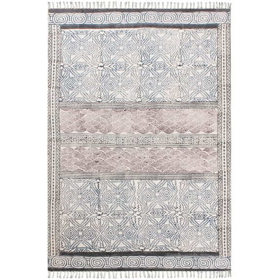 Casavani Eco Friendly Traditional Handmade Rug, Blue 3x5 feet