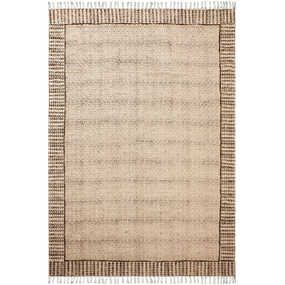 Casavani Eco friendly Hand Woven Boho Rug , Gray 10x16 feet