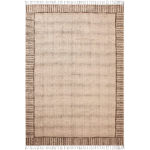 Casavani Eco friendly Hand Woven Boho Rug , Gray 8x11 feet