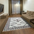 thumbnail image 1 of Casavani Flat Weave Bedroom Kitchen Floor Rug,Brown 5x5 feet, 1 of 6
