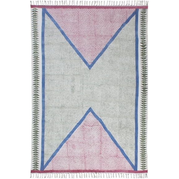 Casavani Garden Yoga Mat Living Room Area Rug,Green 6x6 Ft