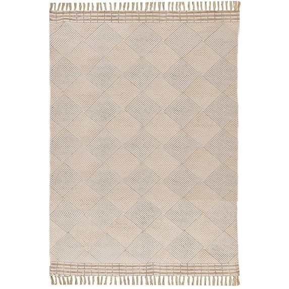 Casavani Geometric Area Rug Rectangle Outdoor Mat Beige area Rugs 10x10 Feet