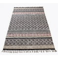 thumbnail image 1 of Casavani Geometric Cotton Kilim Bathroom Rugs Brown Area Rugs 6x12 feet, 1 of 5