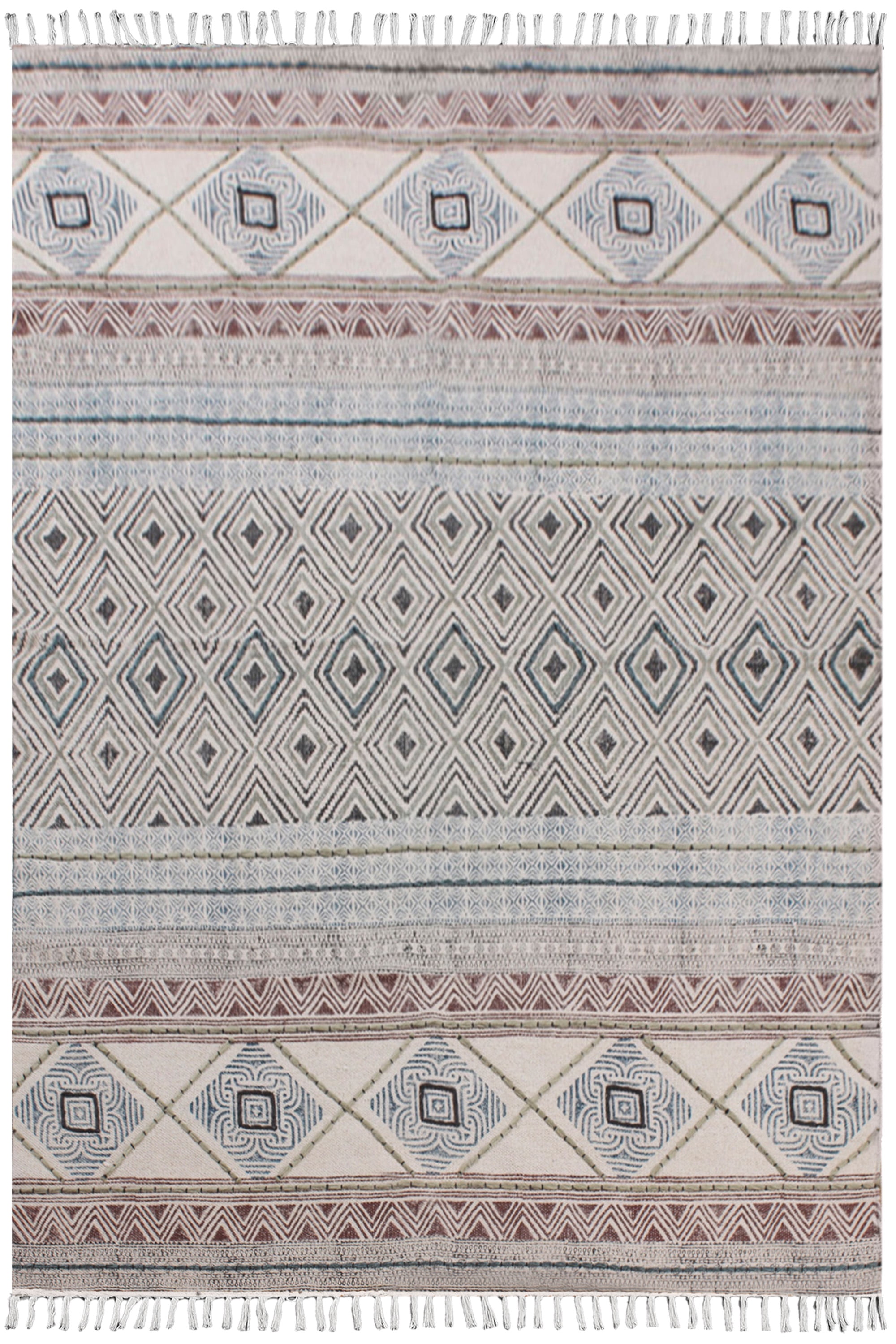 Casavani Geometric Cotton Mat Living Area Rug, Black 4x4 feet - Walmart.com
