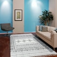 thumbnail image 1 of Casavani Geometric Garden Outdoor Yoga Kilim, Gray 8x10 feet, 1 of 6