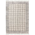 thumbnail image 1 of Casavani Gray Eco Friendly Dhurrie Indian Geometric Hand-Woven Rug 5x5 Feet, 1 of 5