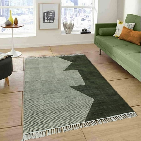 Casavani Hallway Rug Large Area Rug Yoga Mat,Green 4x20 feet