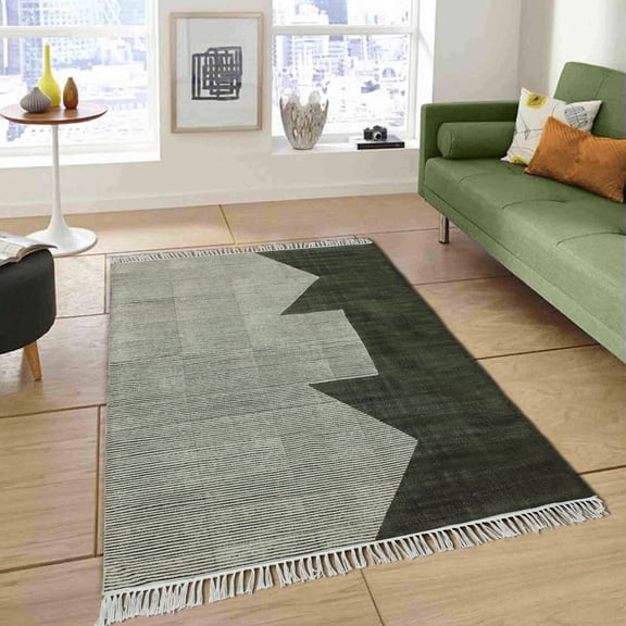 Casavani Hallway Rug Large Area Rug Yoga Mat,Green 6x9 feet