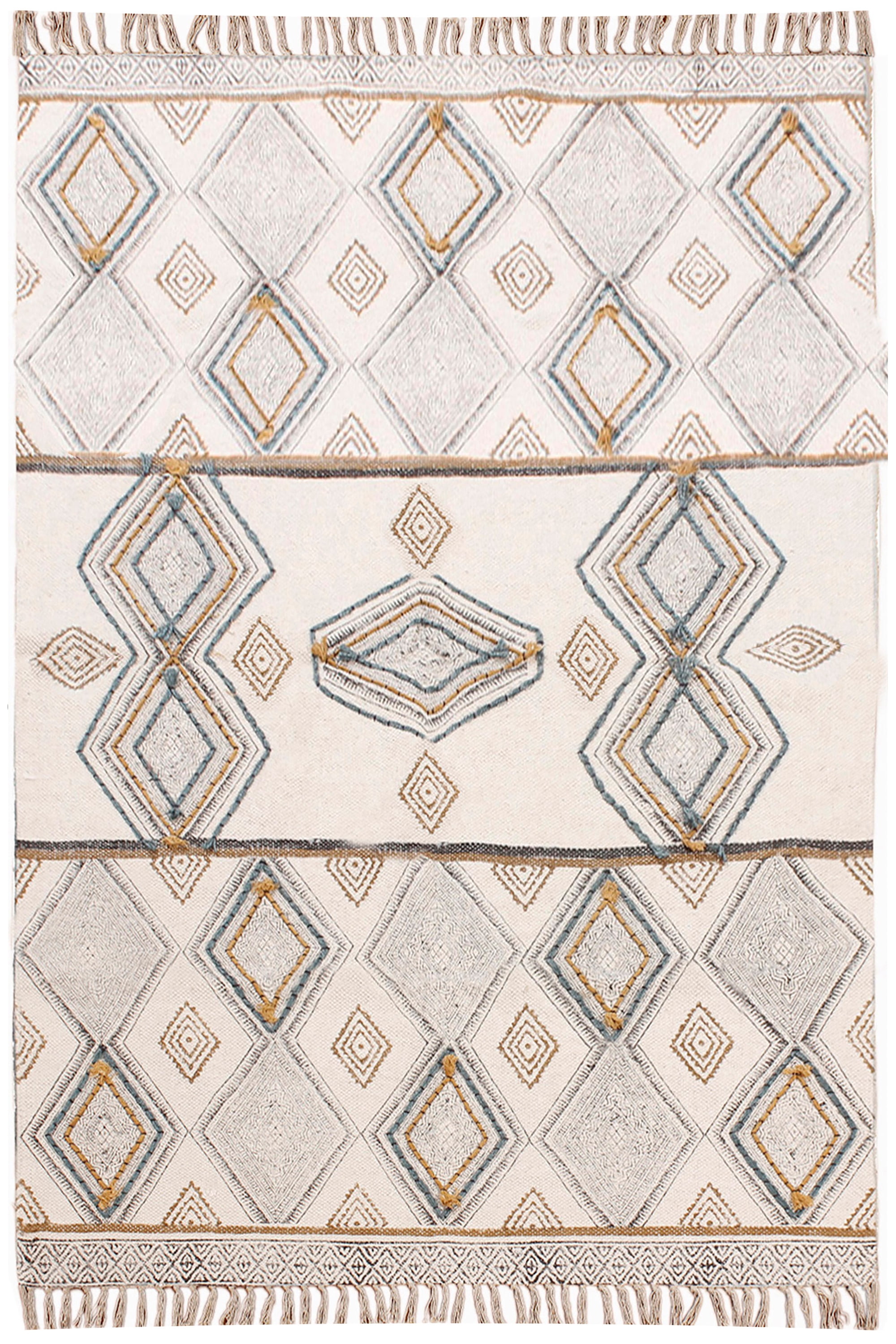 Casavani Hand Block Print Dhurrie Gray Rectangle Kilim Outdoor Yoga rug ...