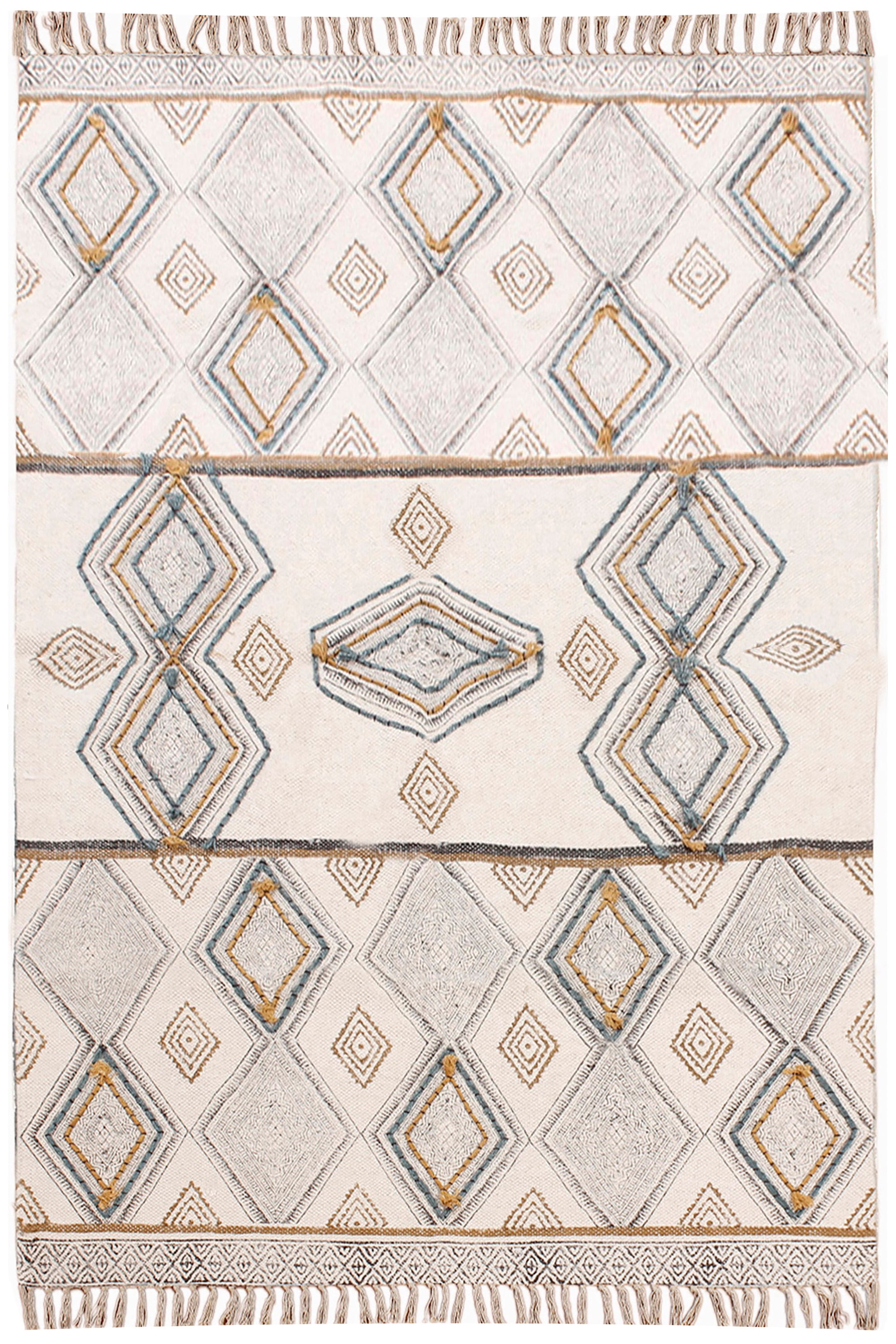 Casavani Hand Block Print Dhurrie Gray Rectangle Kilim Outdoor Yoga rug ...