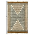 thumbnail image 1 of Casavani Hand Block Printed Black Cotton Living, Dining Room Area Carpets Square Outdoor Rug 4x4 feet, 1 of 6
