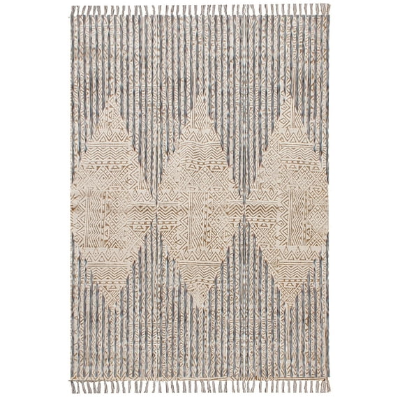 Casavani Hand Block Printed Blue Cotton Dhurrie Living Room Carpets Square Outdoor Patio Rug 11x11 feet