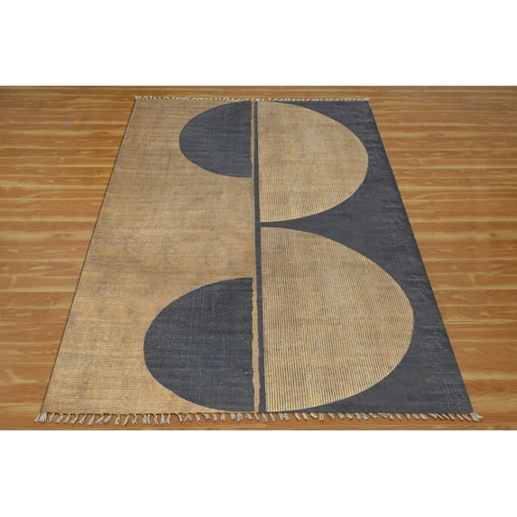 Casavani Hand Block Printed Cotton Dhurrie Blue Living Room Carpets Indoor Outdoor Rug Home Decor Kilim 10x14 feet