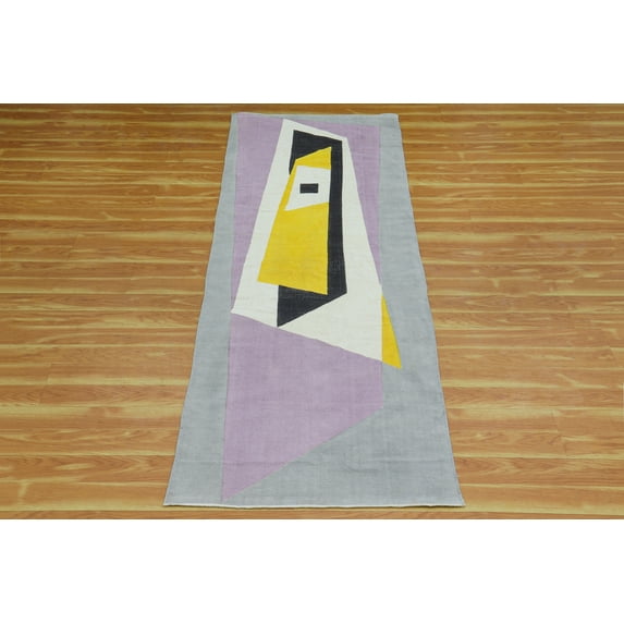 Casavani Hand Block Printed Cotton Dhurrie Yellow Hallway & Stair Runner Area Rug 6x12 feet