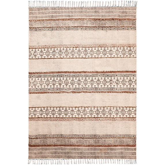 Casavani Hand Made Durrie Home Décor Area Rug,Black 9x9 Ft