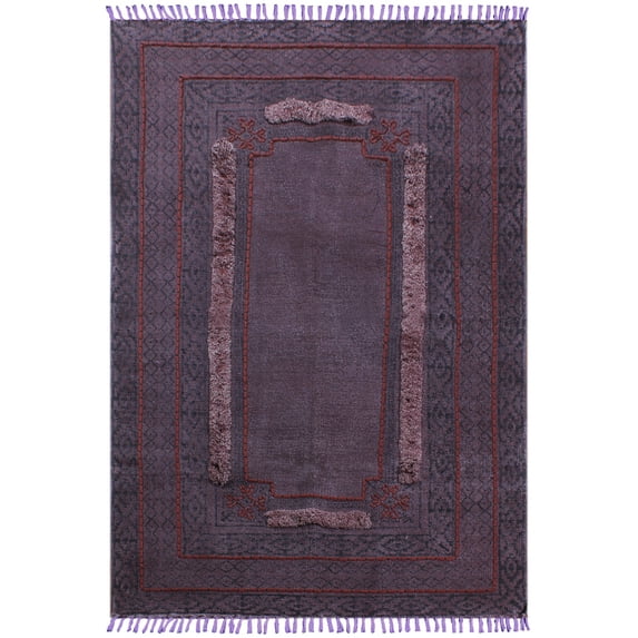 Casavani Hand Woven Eco Friendly Kitchen Rug, Brown 6x9 feet