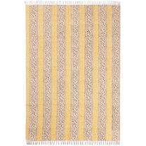 Casavani HandMade Custom Area rug Yoga Mat, Yellow 2x3 Ft