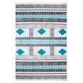 thumbnail image 1 of Casavani Handblock Printed Blue Cotton Dhurrie 4'x12' Runner Area Rugs for Farmhouse Hallway & Stairs, 1 of 6