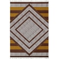 thumbnail image 1 of Casavani Handblock Printed Brown Cotton Rug Square Dining Room Carpets Home Decor Kilim 10x10 feet, 1 of 7