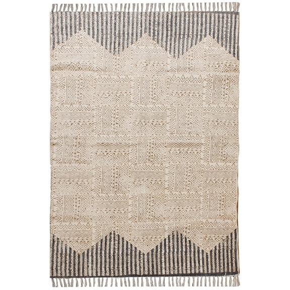 Casavani Handblock Printed Cotton Area Rug Kitchen Mat Home Decor Kilim 2x3 feet