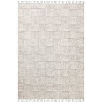 Casavani Handblock Printed Cotton Dhurrie Living Room Area Carpet, Gray 2x3 feet