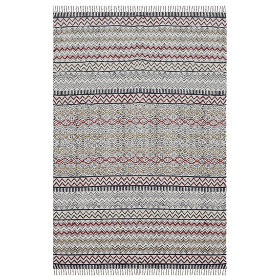 Casavani Handblock Printed Cotton Kilim Rug 11 Square Rug Black Bedroom ...