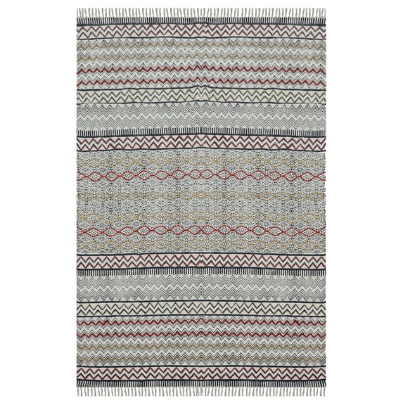 Casavani Handblock Printed Cotton Kilim Rug 2.5x24 Runner Rug Black Cotton Dhurrie Hallway Stair Runner
