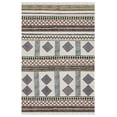thumbnail image 1 of Casavani Handblock Printed Cotton Kilim Rug 3x12 Runner Rug Gray Black Cotton Dhurrie Hallway Stair Runner, 1 of 6