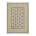 thumbnail image 1 of Casavani Handblock Printed Cotton Kilim Rug 3x5 Area Rug Yellow Beige Bedroom Rug Living Room Kitchen Bathroom Rug, 1 of 6