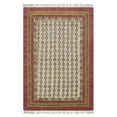 thumbnail image 1 of Casavani Handblock Printed Cotton Kilim Rug 4x20 Runner Rug Red Beige Cotton Dhurrie Floral Rug Hallway Stair Runner, 1 of 6