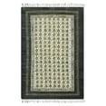 thumbnail image 1 of Casavani Handblock Printed Cotton Kilim Rug 4x6 Area Rug Black Beige Cotton Dhurrie Floral Rug Bedroom Kitchen Bathroom Rug, 1 of 6