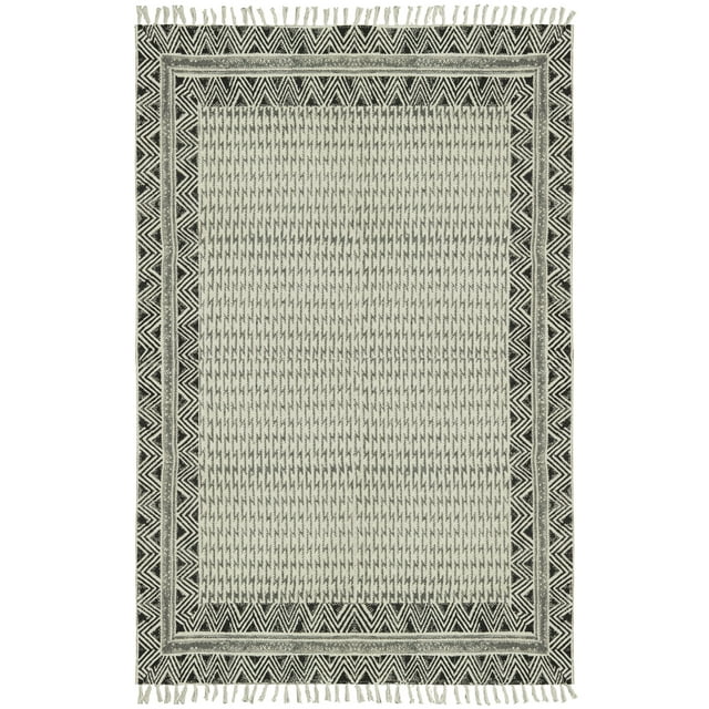 Casavani Handblock Printed Cotton Rug Black Hallway Runner Area Carpets ...