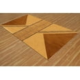 thumbnail image 1 of Casavani Handblock Printed Cotton Rug Brown Hallway Runner Area Carpets Bohemian Indoor Outdoor Kilim Rug 4x12 feet, 1 of 1
