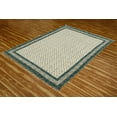 thumbnail image 1 of Casavani Handblock Printed Green Cotton Carpets Square Bedroom Dining Room Kitchen Area Rugs 9x9 feet, 1 of 6