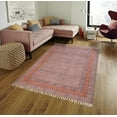 thumbnail image 1 of Casavani Handmade Bedroom Area Rug Boho Kilim, Brown 4x7 feet, 1 of 6