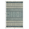 thumbnail image 1 of Casavani Handmade Blue Block Printed Cotton Outdoor Patio Rug Hallway Stair Runner Rug 4x20 feet, 1 of 6