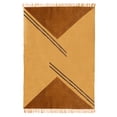thumbnail image 1 of Casavani Handmade Brown Cotton Dhurrie Square Dining Room Carpets Home Decor Kilim 7x7 feet, 1 of 7